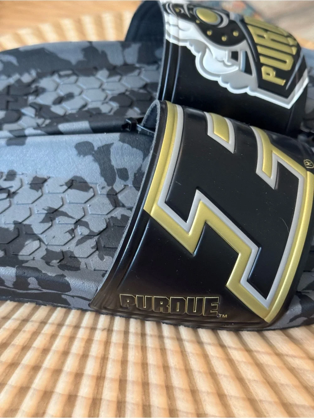 Purdue University Boilermakers HYPD Slydr Sports Sandals Slides Shower Beach